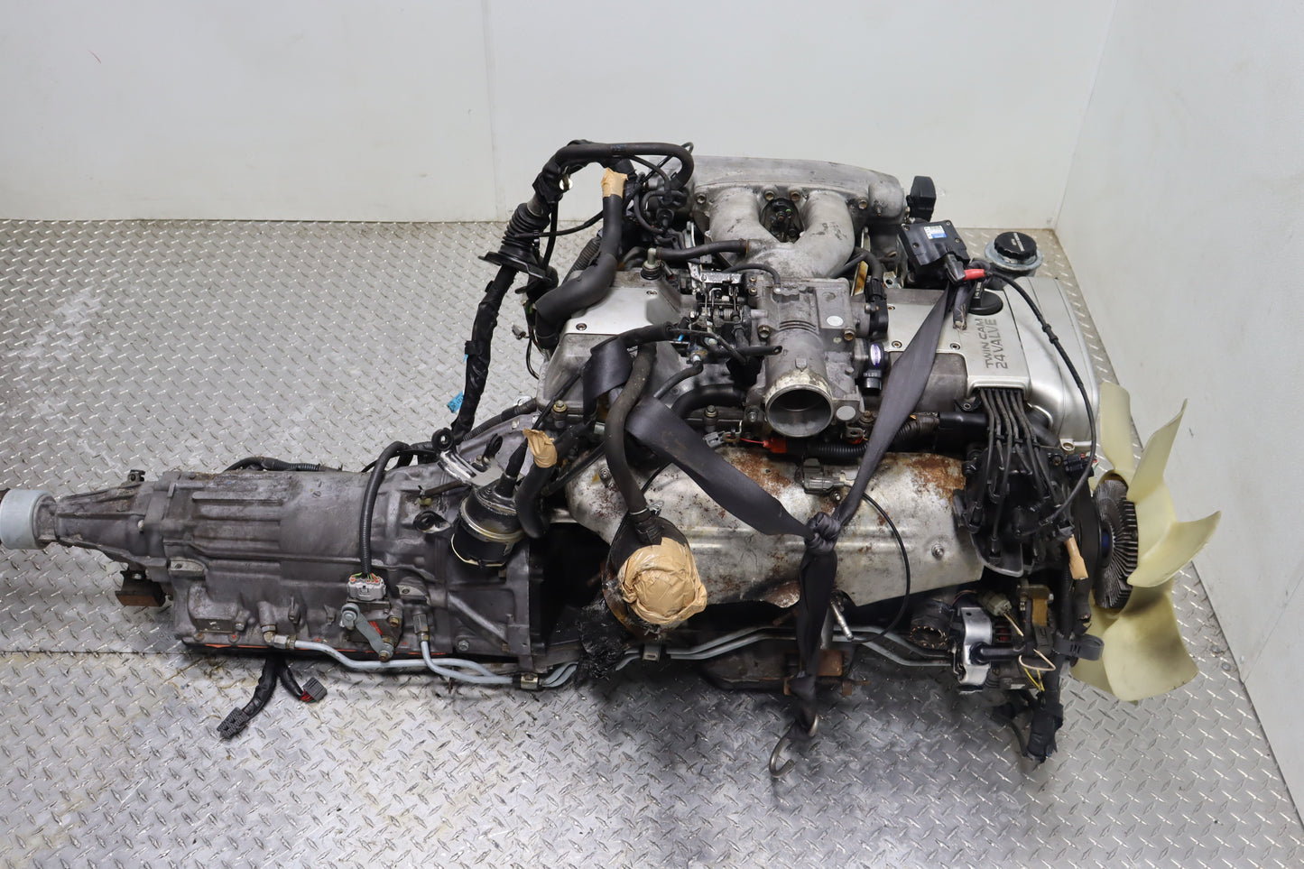 1992–1996 Toyota Lexus JDM 2JZ-GE 3.0L Non VVT-i Engine Rear Sump with Wiring Harness & ECU – SC300 GS300