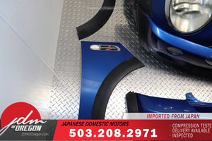 JDM 02-06 MINI COOPER S COMPLETE FRONT END CONVERSION NOSE CUT FRONT CLIP BLUE