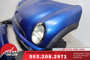 JDM 02-06 MINI COOPER S COMPLETE FRONT END CONVERSION NOSE CUT FRONT CLIP BLUE