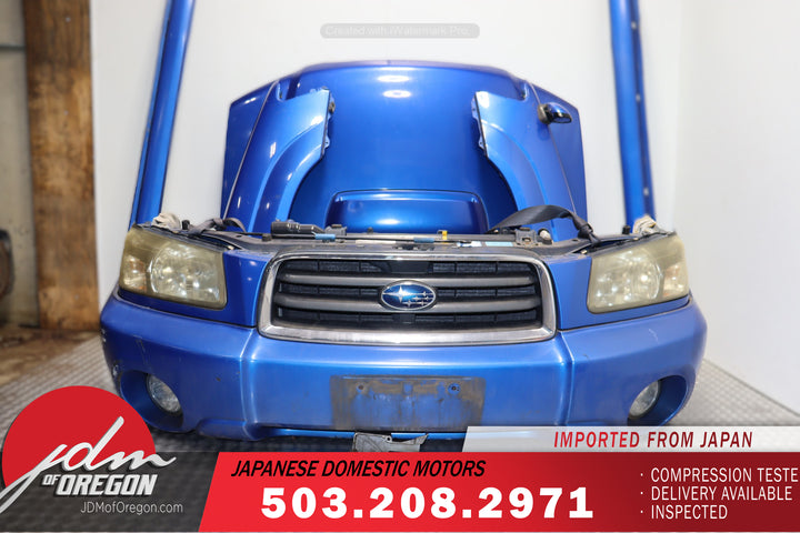JDM 2003 2004 2005 SUBARU FORESTER XT (SG5) COMPLETE BLUE FRONT END NOSE CUT CONVERSION
