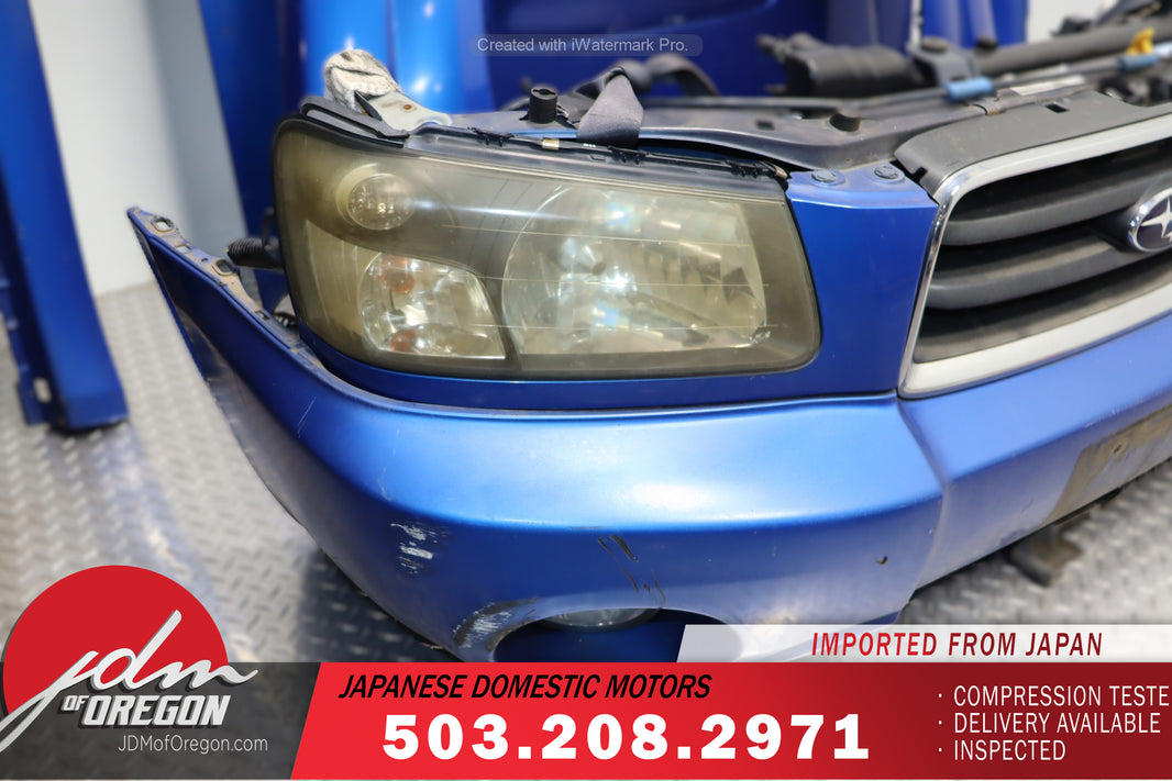 JDM 2003 2004 2005 SUBARU FORESTER XT (SG5) COMPLETE BLUE FRONT END NOSE CUT CONVERSION