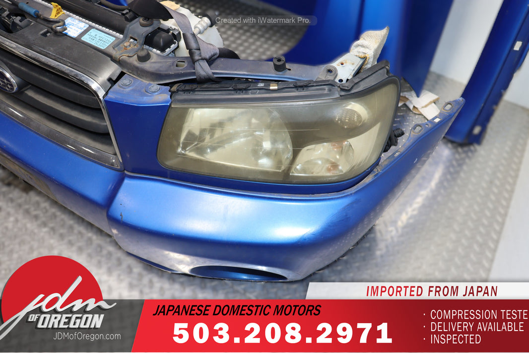 JDM 2003 2004 2005 SUBARU FORESTER XT (SG5) COMPLETE BLUE FRONT END NOSE CUT CONVERSION