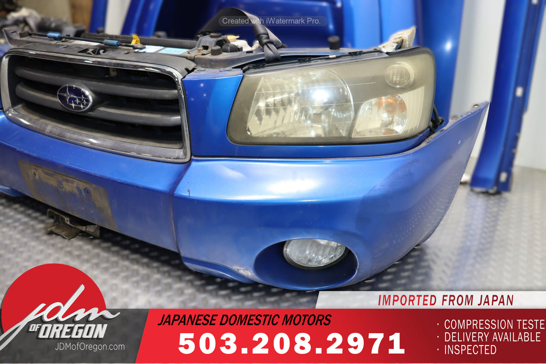 JDM 2003 2004 2005 SUBARU FORESTER XT (SG5) COMPLETE BLUE FRONT END NOSE CUT CONVERSION