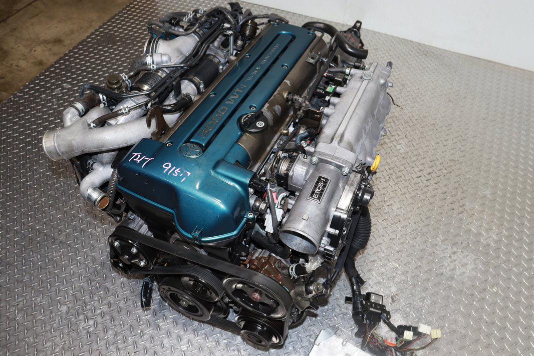 JDM 2JZ-GTE MOTOR TOYOTA ARISTO IS300 3.0L TWIN TURBO INLINE 6 VVTI ENGINE W/ AT ECU IGNITER CHIP