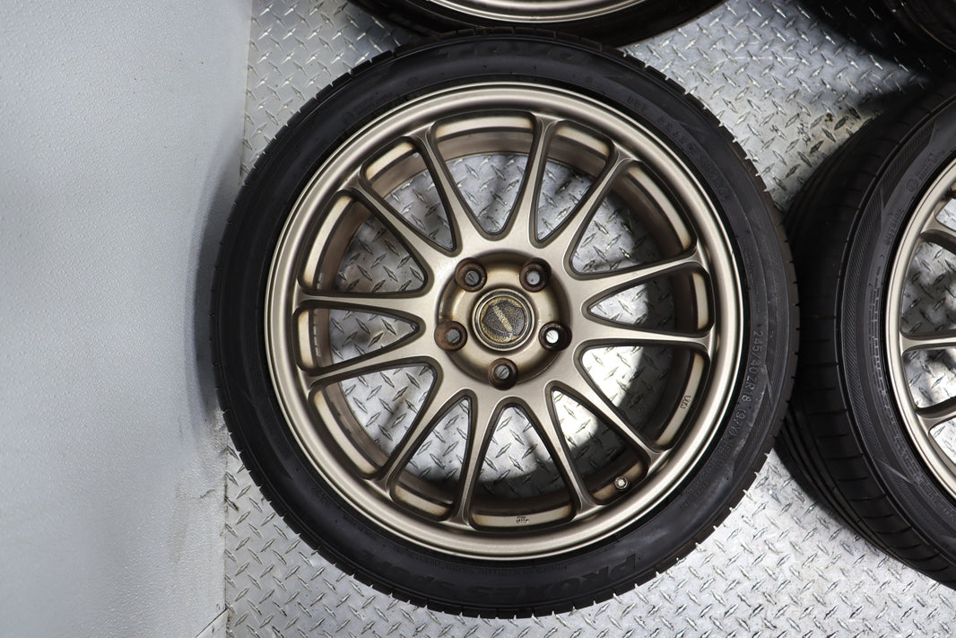 WRX STI bronze-colored, multi-spoke alloy wheels - 245/40zr18