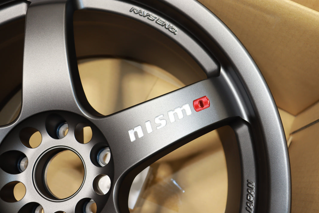 Nismo LMG T4 EVO Staggered Wheel Set – 19x9.5 +30 / 19x10 +25 – Matte Gun Black – 5x114.3