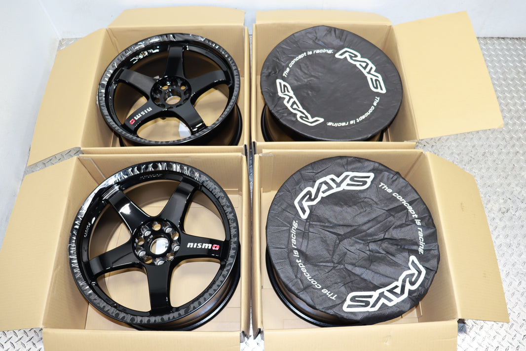 Genuine Nismo LMG T4 Gloss Black Wheels – 18x9.5 +12, 5x114.3 (Set of 4)