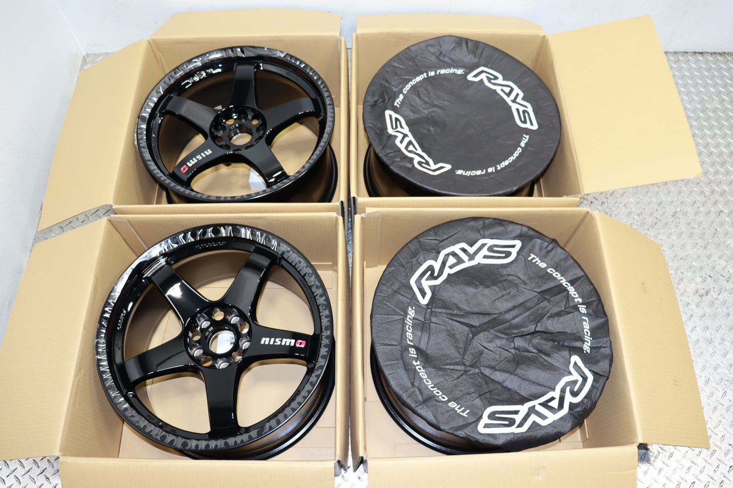 Genuine Nismo LMG T4 Gloss Black Wheels – 18x9.5 +12, 5x114.3 (Set of 4)