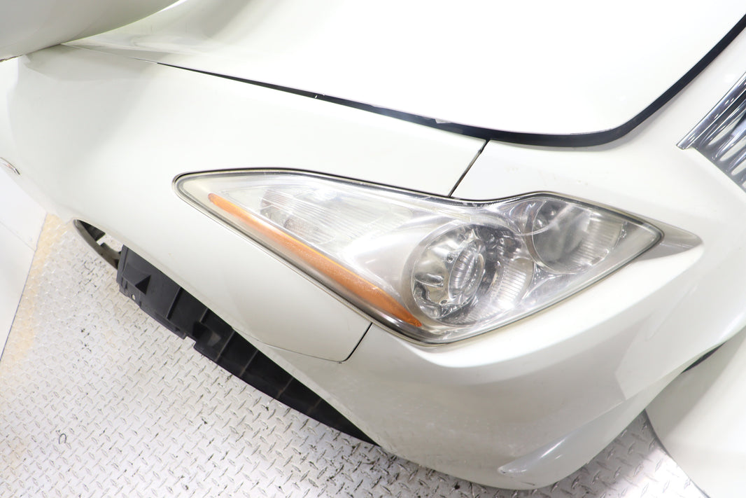 Infiniti G37S Coupe JDM Complete Front End Nose Cut & Rear Trunk Assembly White OEM